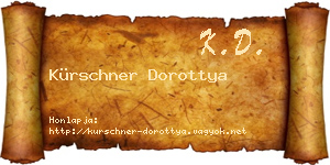 Kürschner Dorottya névjegykártya